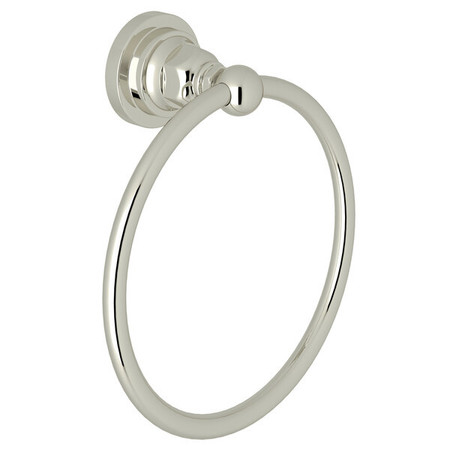 ROHL San Giovanni Bath Wall Mounted Towel Ring In Polished Nickel A1485LIPN